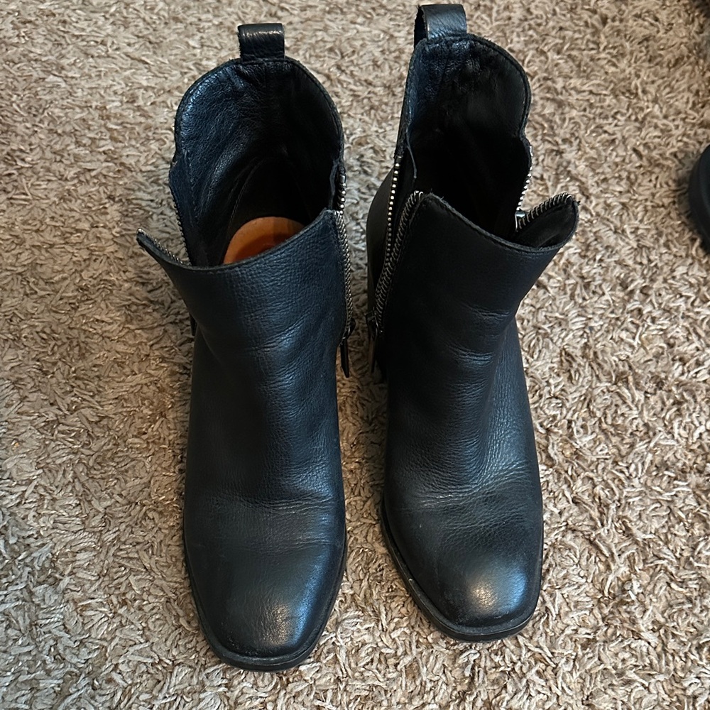 Lucky Brand Black Heeled Boots